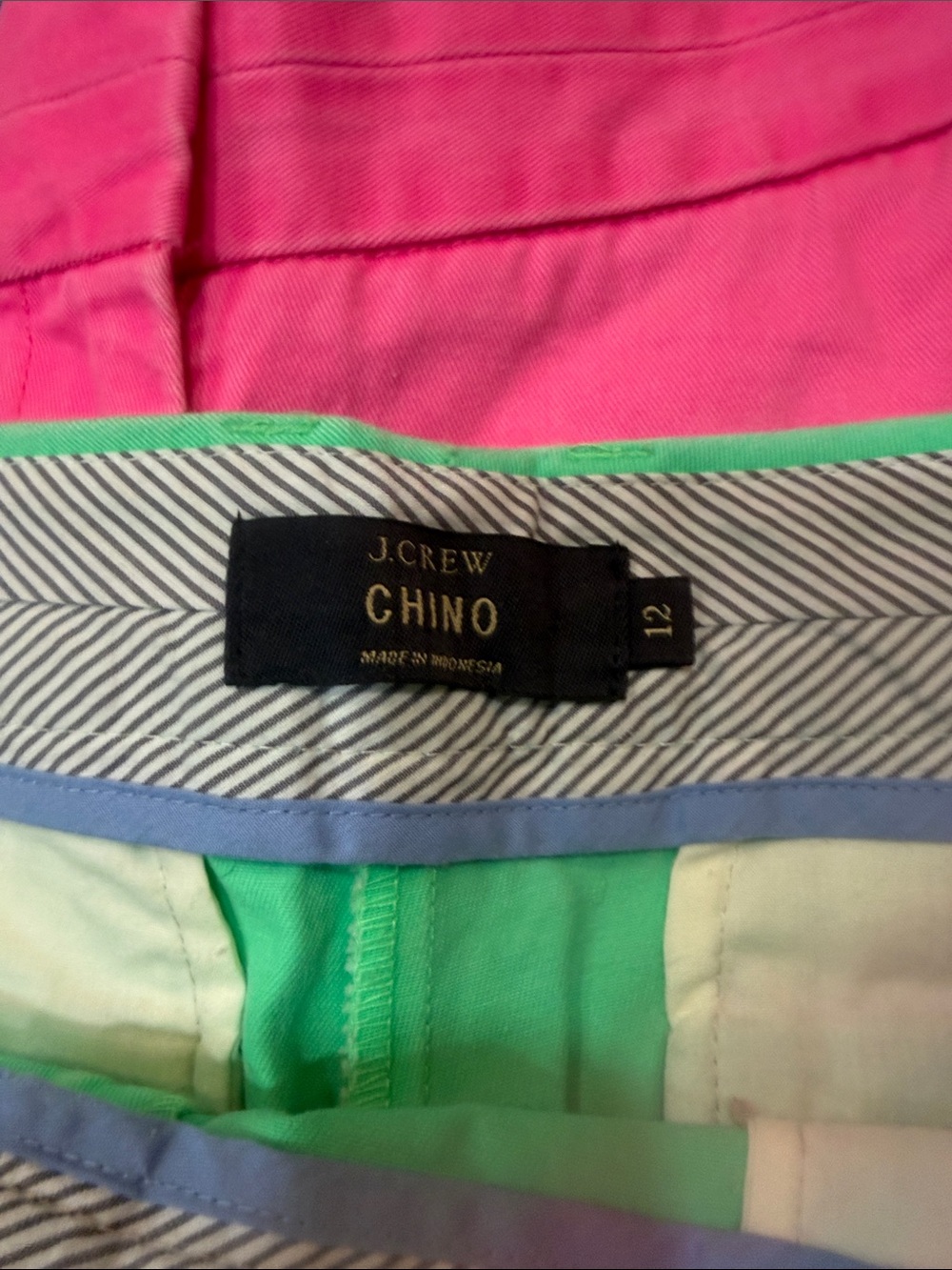 J. Crew 5 Pairs of Cotton Chino Shorts, Size 12 - Picture 2 of 9